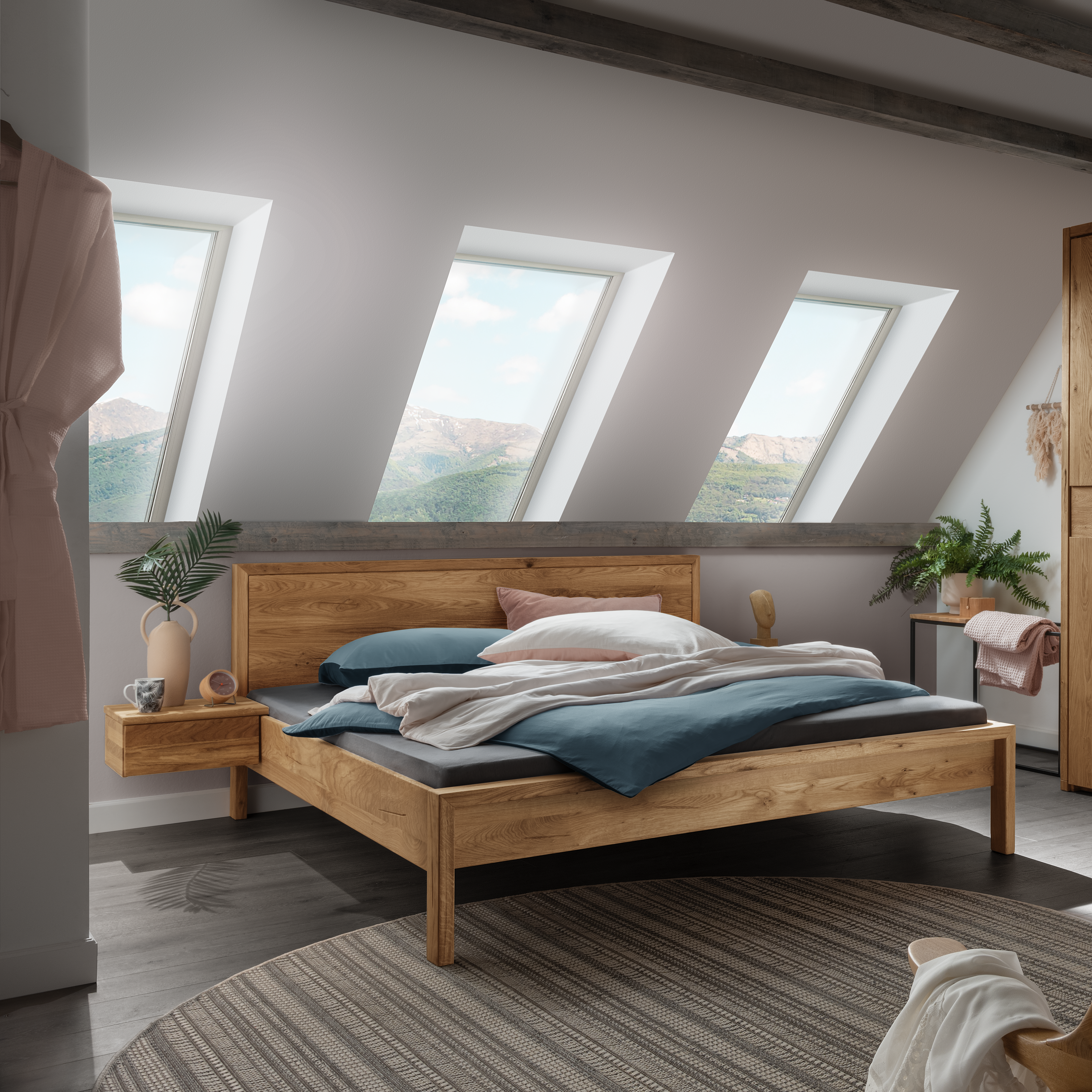 Frej Snedker Sengeramme i Massiv FSC Egetræ fra Organic Sleep | Uden Fodgavl - Billede 5