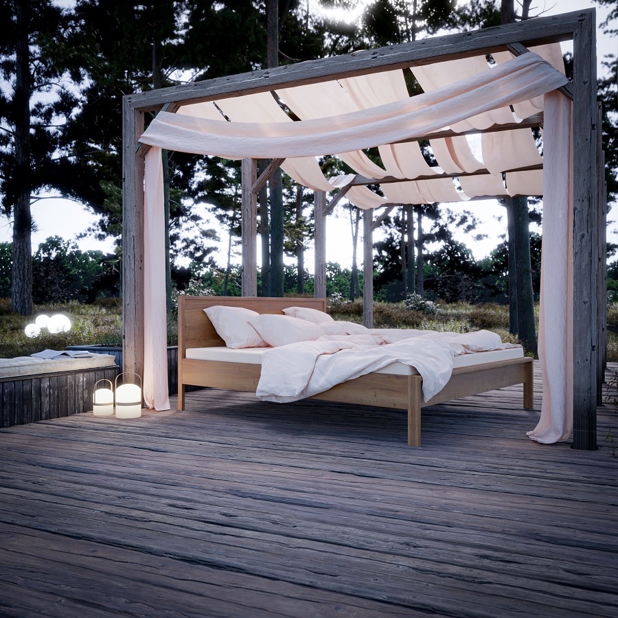 Frej Snedker Sengeramme i Massiv FSC Egetræ fra Organic Sleep | Uden Fodgavl - Billede 2