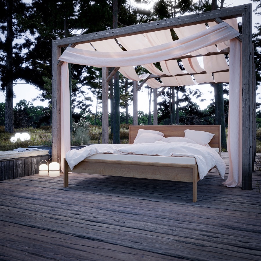 Frej Snedker Sengeramme i Massiv FSC Egetræ fra Organic Sleep | Uden Fodgavl