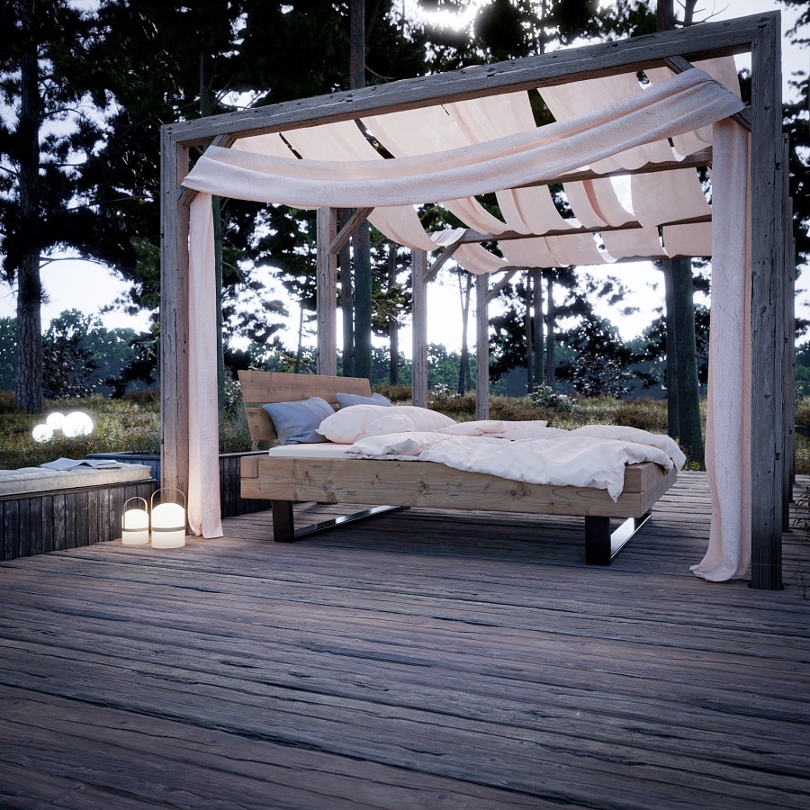 Odin Snedker Bjælke Sengeramme med Gavl og Metalben i Massiv FSC Grantræ fra Organic Sleep - Billede 5