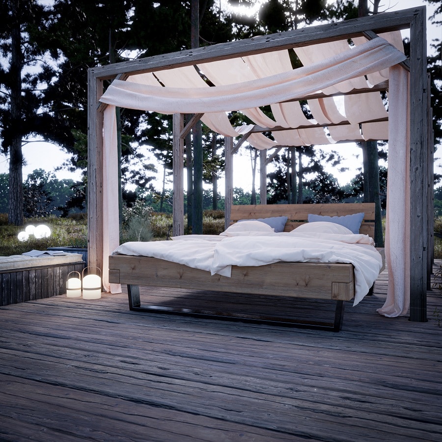 Odin Snedker Bjælke Sengeramme med Gavl og Metalben i Massiv FSC Grantræ fra Organic Sleep - Billede 8