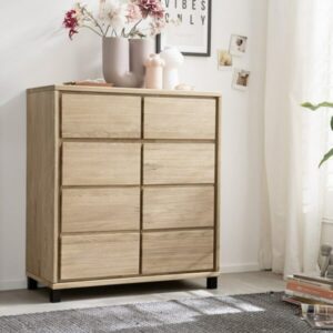 Heimdal Kommode i Massiv Egetræ med 2 Låger & 2 Skuffer med Metalben fra Organic Sleep | Naturolie