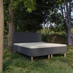 Organic Boxmadras med Latex + Topmadras i 100% Naturlatex og Bomuldsbetræk Fra Organic Sleep | 7 Zoner - Omega Antracit