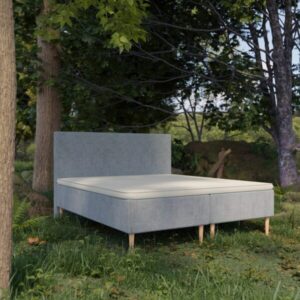 Organic Boxmadras med Latex + Topmadras i 100% Naturlatex og Bomuldsbetræk Fra Organic Sleep | 7 Zoner - Omega Grå